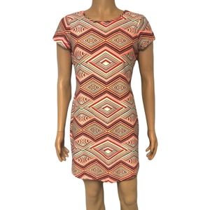 BOGO Bobbie Brooks Neon Aztec & Diamond Print Dress
